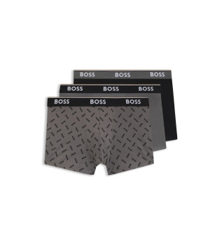 Boxers Tronc 3P Power Desig 060 gris