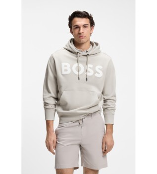 Hoodie Logo �bergr��e grau