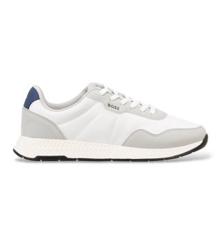 Zapatillas de caña baja con empeines con textura gris