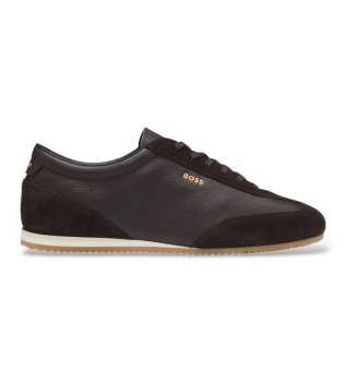 Zapatillas de piel Lineor Lowp marrón oscuro