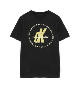 T-shirt Macro Circle noir