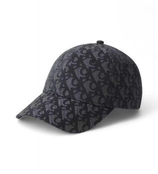 Cappellino nero a 6 pannelli