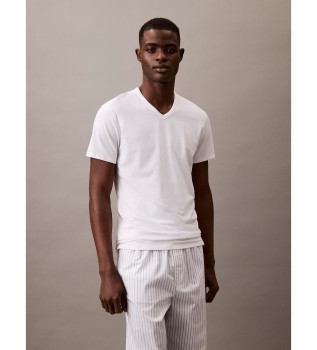 Pack of 3 V-neck t-shirts white, grey, blue