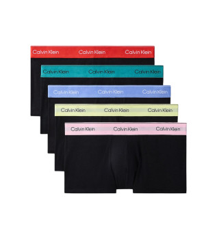 Pack of 5 black Icon Pride low-rise boxer shorts
