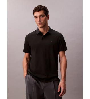 Koszulka polo z bawełny pima czarna