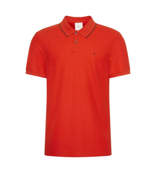 Polo Refined Pique Tipped czerwone