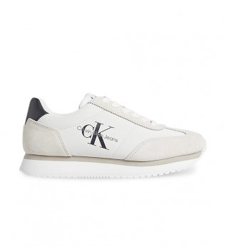 Buy Calvin Klein Retro Runner 1 suede sneakers white