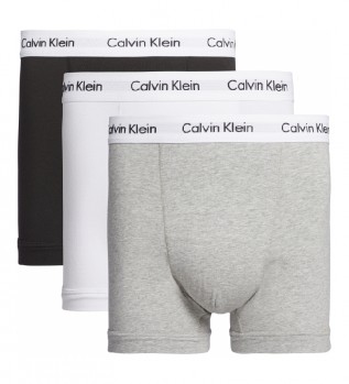 Calvin Klein 3 Pacotes de Boxers Grandes - Cotton Stretch preto