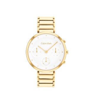 Relgio analgico minimalista com barra em T branco