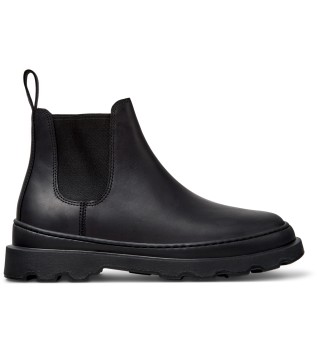 Brutus leather ankle boots black