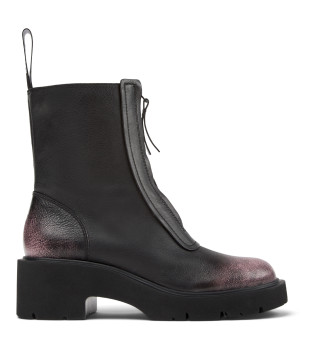 Milah Usnjeni gležnjarji črne barve