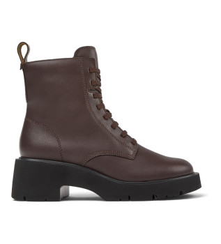 Milah - Bottines en cuir marron