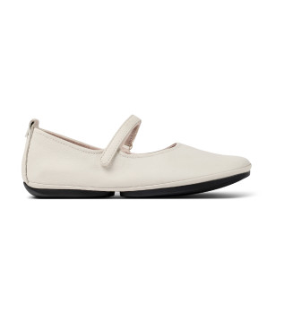 Ballerines en cuir blanc Right Nina