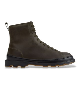 Brutus+ leather ankle boots green