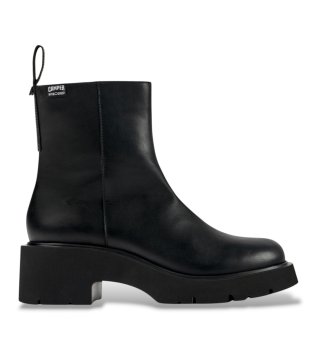 Botines de piel Milah negro