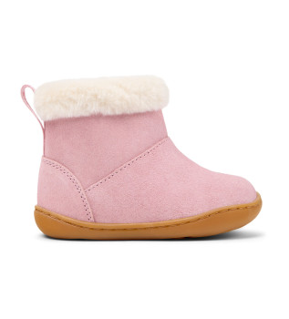 Bottines en cuir rose Peu