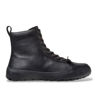 Black leather Peu Serra ankle boots