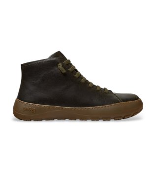 Bruna-gröna skinnbooties från Peu Serra
