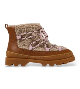 Botas de couro Twins castanho