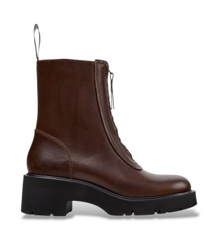 Bottines en cuir Milah marron