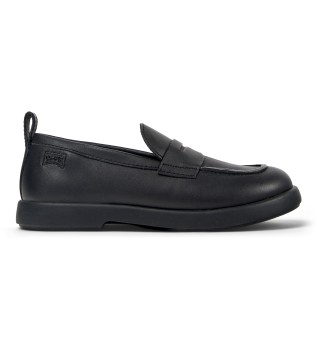 Duet Leder-Slipper schwarz