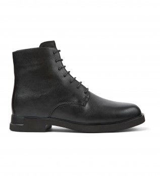 Iman Lederstiefeletten schwarz
