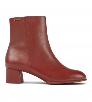 Botines de piel Katie burdeos