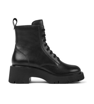 Milah schwarze Lederstiefeletten -Höhe Absatz: 5,4cm