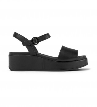 Sandales en cuir Misia noir -Hauteur des semelles 5,7cm
