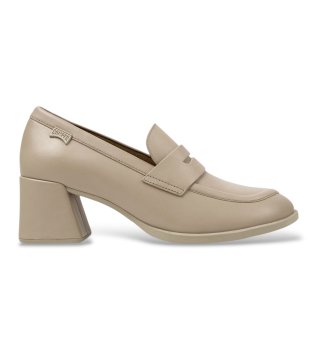 Mokassins Kora aus Leder in Beige
