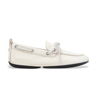 Leather Moccasins Right Nina white
