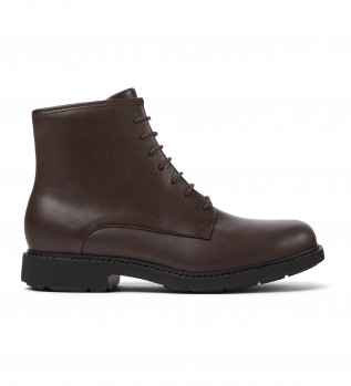 Neuman Bottines en cuir marron fonc�