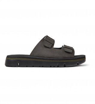 Sand�lias de Couro de Lagarta Castanha