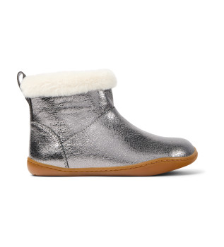 Bottines Peu Cami en cuir argent