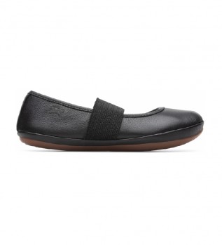 Ballerines en cuir Noir droit