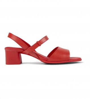 Leather sandals Katie red -Height: 5,1cm