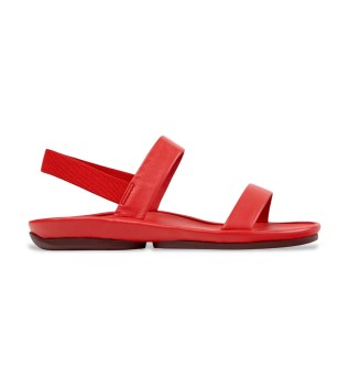 Leather Sandals Right Isla red