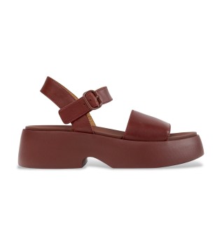 Brown Tasha Leather Sandals