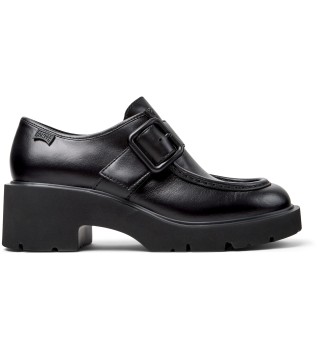 Mocassins en cuir noir Milah