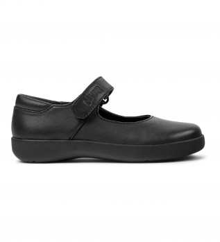 Leder Ballerinas Spiral Comet schwarz