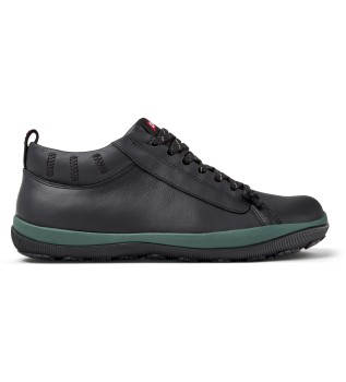 Peu Pista GM black leather trainers