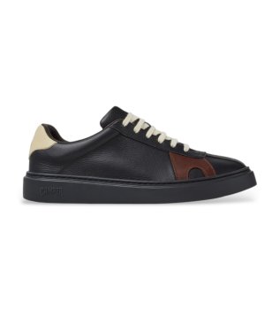 Runner Twentyfive Twins black leather sneakers