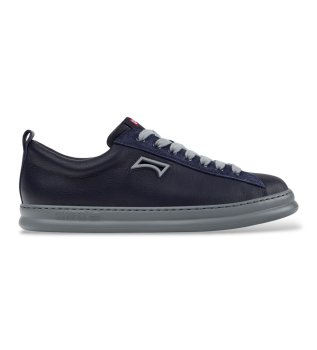 Sneakers in Pelle Runner blu navy