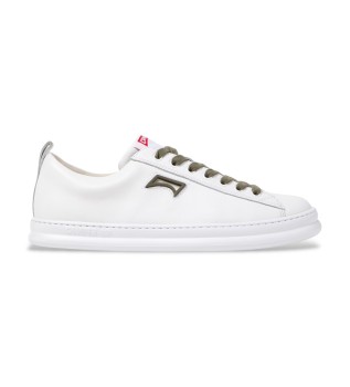 Sneakers Runner Four in pelle bianca naturale