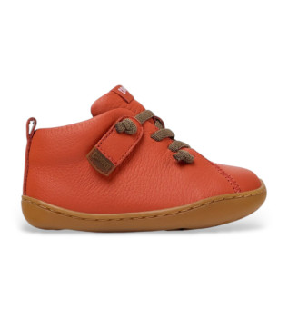 Baskets en cuir Peu orange