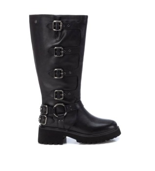 Botas de couro 161929 Preto