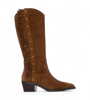 Bottes en cuir 162664 marron