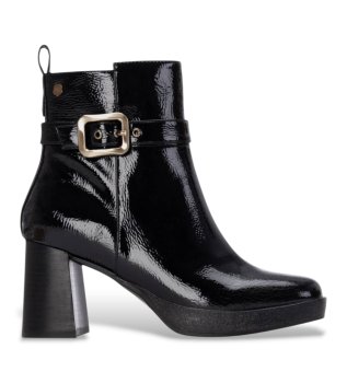 Bottines en cuir 162533 noir