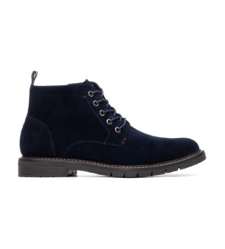 Bottines en cuir 162676 navy