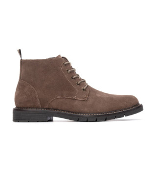 Bottines en cuir 162676 marron